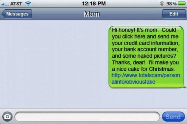 iPhone SMS spoof