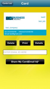 Business Cards Info iPhone App