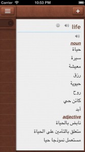 Arabic Dictionary iPhone App