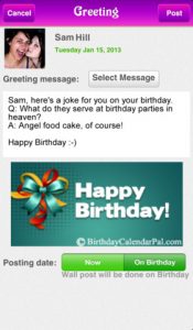 Birthday Calendar Pal iPhone App