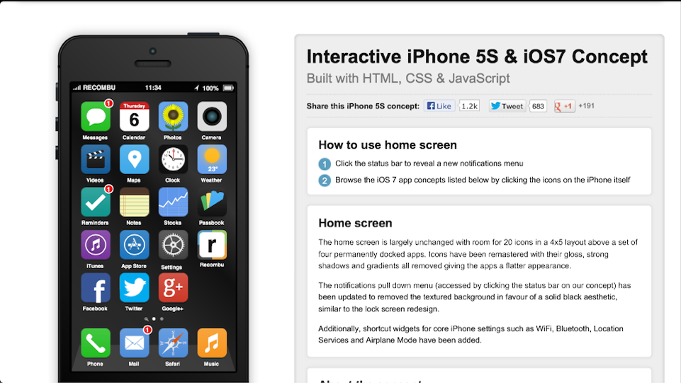iOS7 Concept by Steve King Places New OS At Your Fingertips