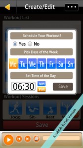 Workout Organizer iPhone App