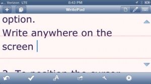 WritePad iPhone App