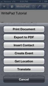WritePad iPhone App