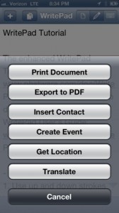 WritePad iPhone App