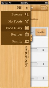 My Nutrition iPhone App