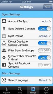 Contacts Sync For Google Gmail iPhone App