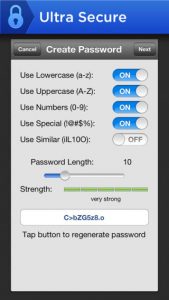 mSecure Password Manager iPhone App 