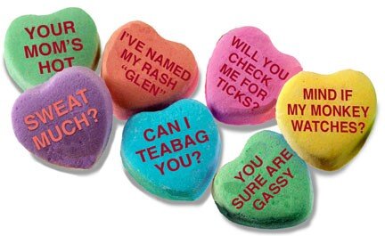 candy heart rejects saying