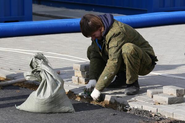 Last minute Winter Olympics paving
