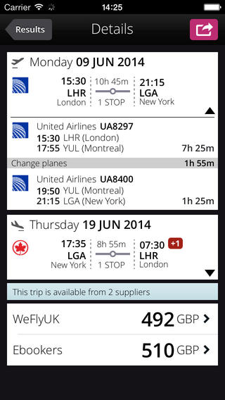 Momondo iPhone App: Find Cheap Flights