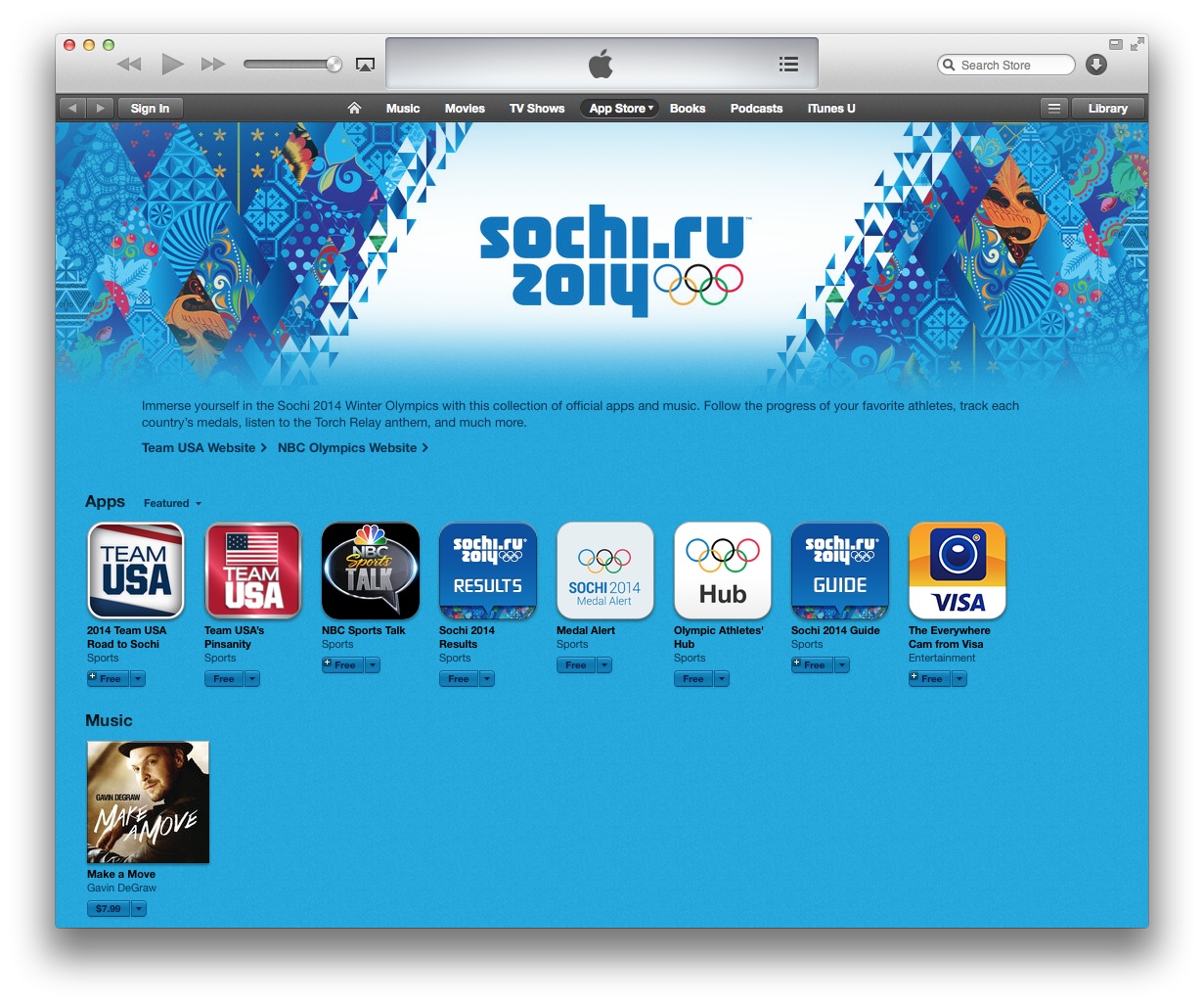 Sochi 2014 iphone apps