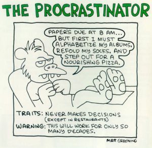 procrastinating