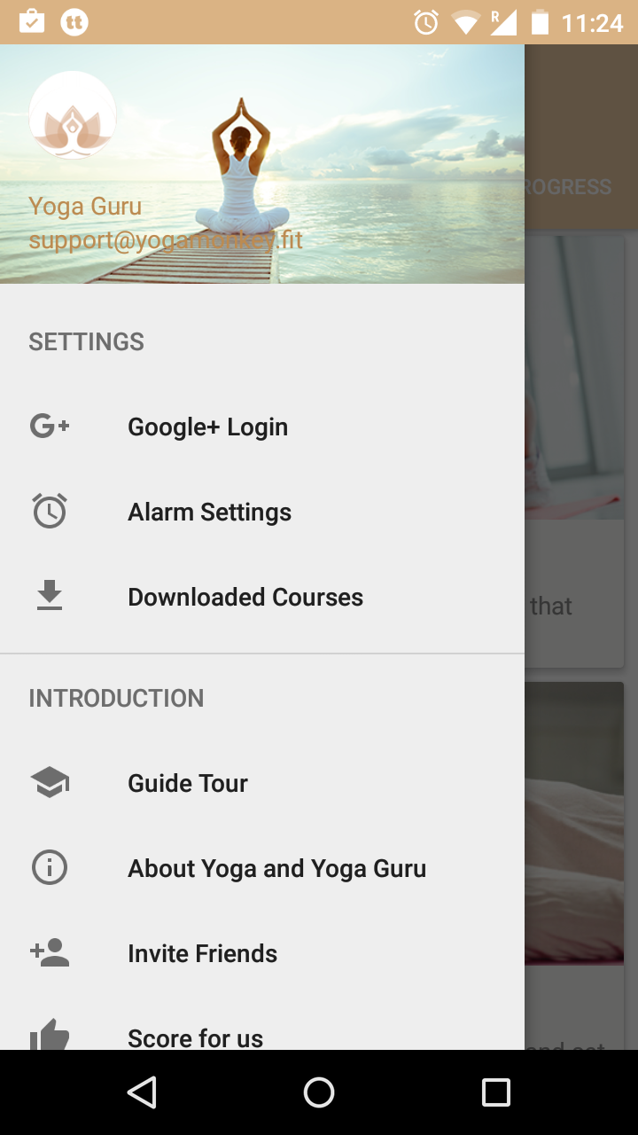 Yoga Guru - Options
