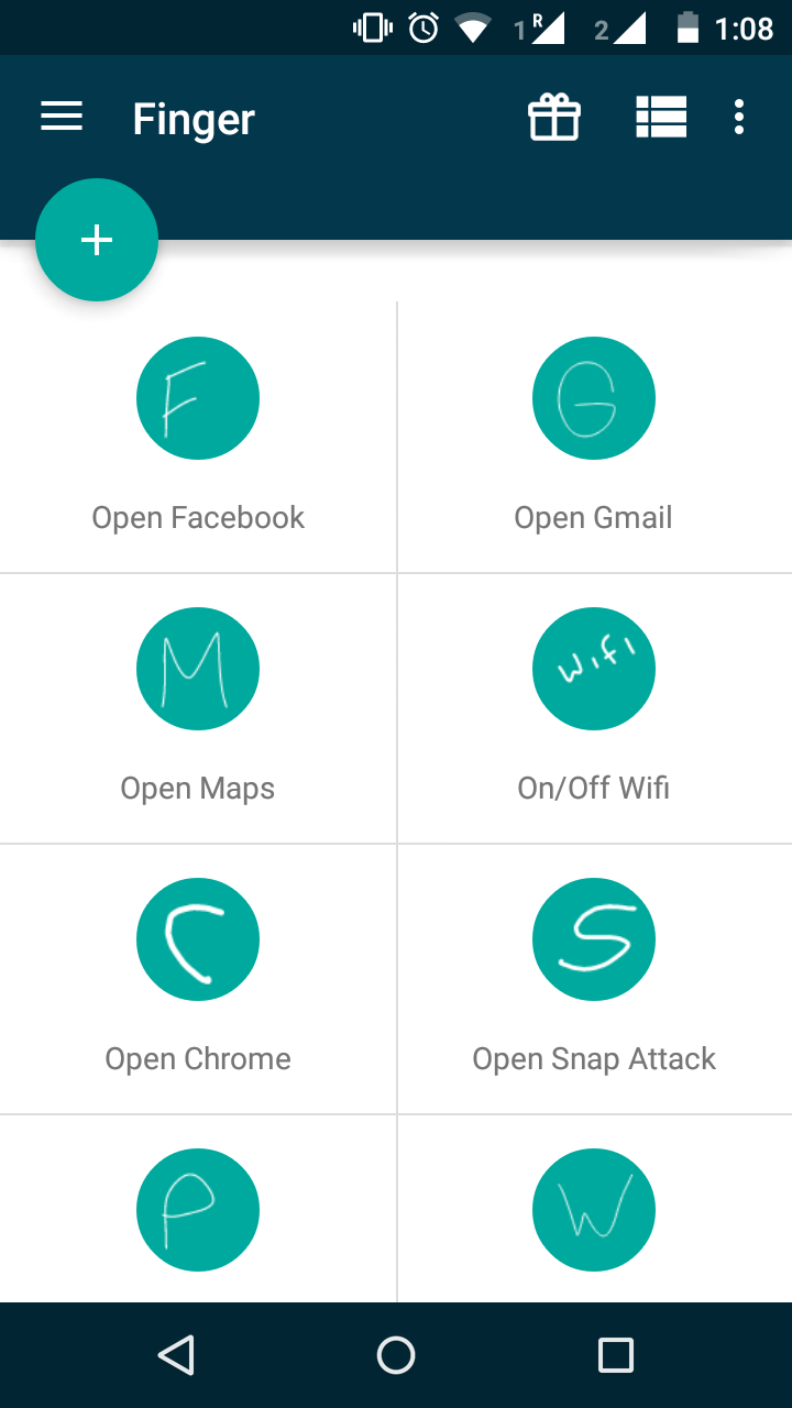 Finger Gesture Launcher- Options