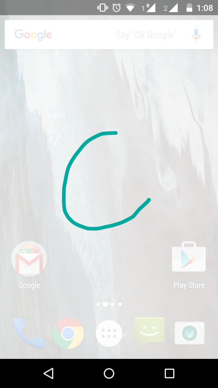 Finger Gesture Launcher- Sample Gesture