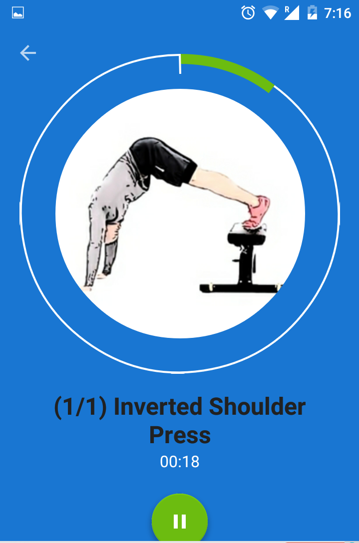 Fitness Workout- Training Screen