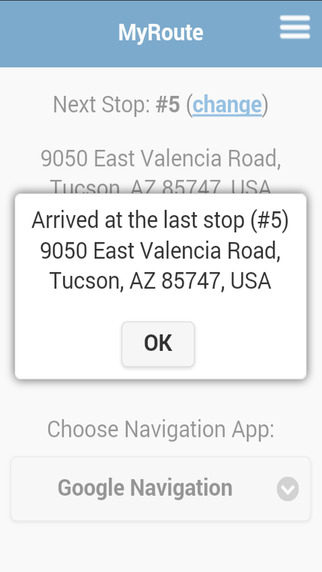 MyRoute iOS app