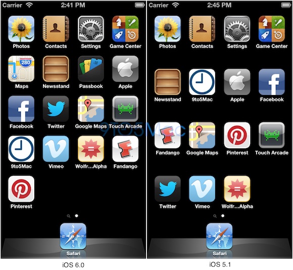 iPhone Display on iOS 6 Fits Five Rows of Apps