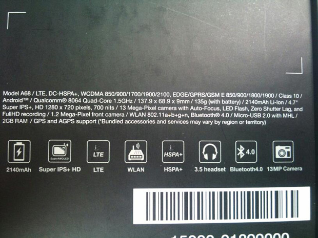Asus Padfone 2 Packaging