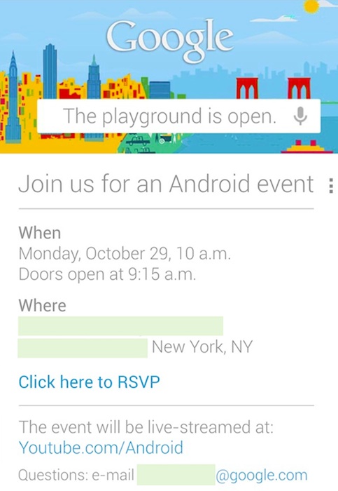 LG Optimus G Nexus Launch Google Invite