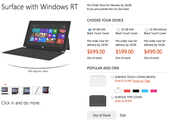 Microsoft Surface Pricing