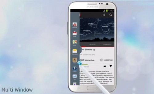 Samsung Galaxy Note 2 Multi Window