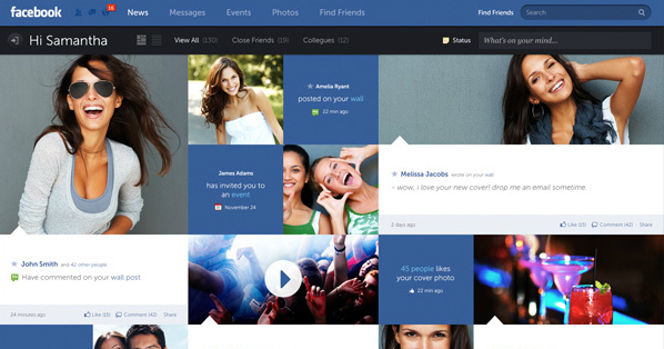 Facebook concept