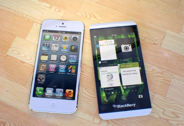 BlackBerry Z10 vs iPhone 5