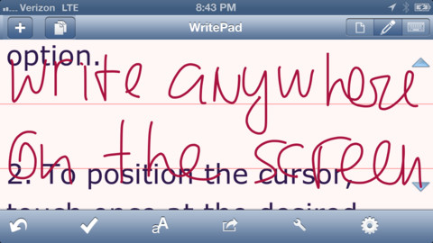 WritePad iPhone App