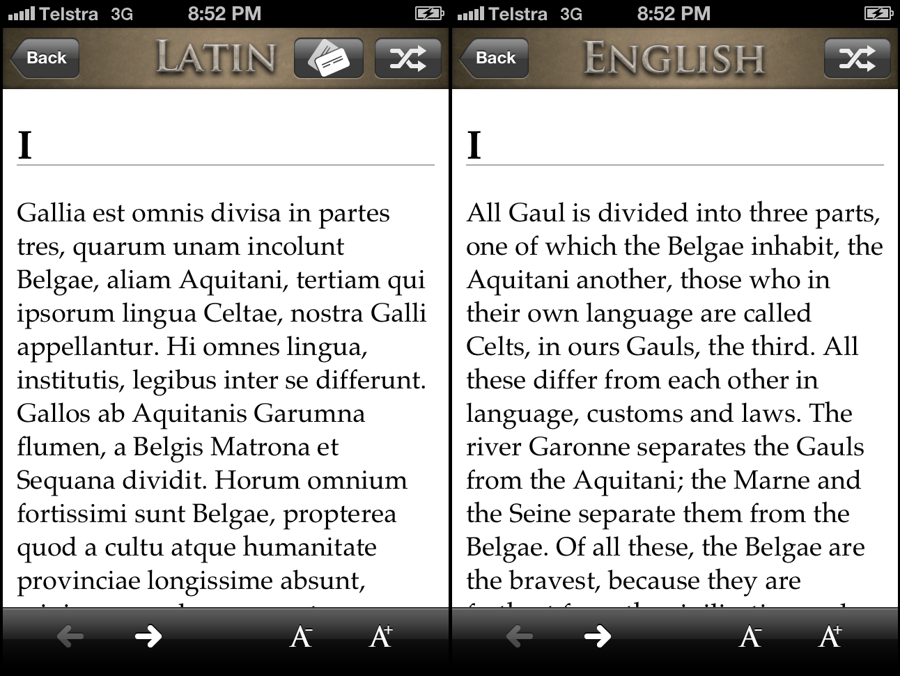 Latin Dictionary iPhone app