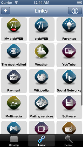 iPhone app web categories