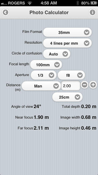 Douglas Photo Calculator iPhone App