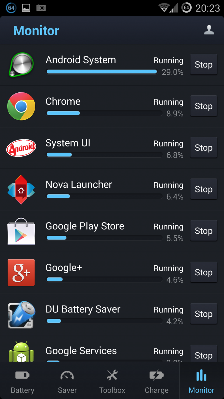 du battery saver app shuts off alarm