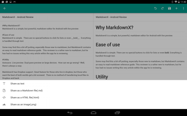 MarkdownX - Android Review | Tapscape