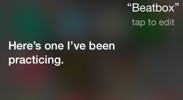 ask siri to beatbox