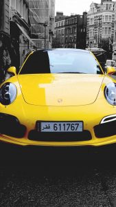 Yellow Porsche 911 Car Wallpapers for iPhone 7 in HD