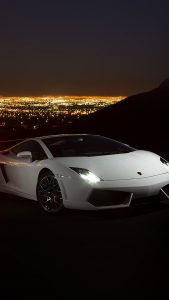White Lamborghini Car Wallpapers for iPhone 7 in HD