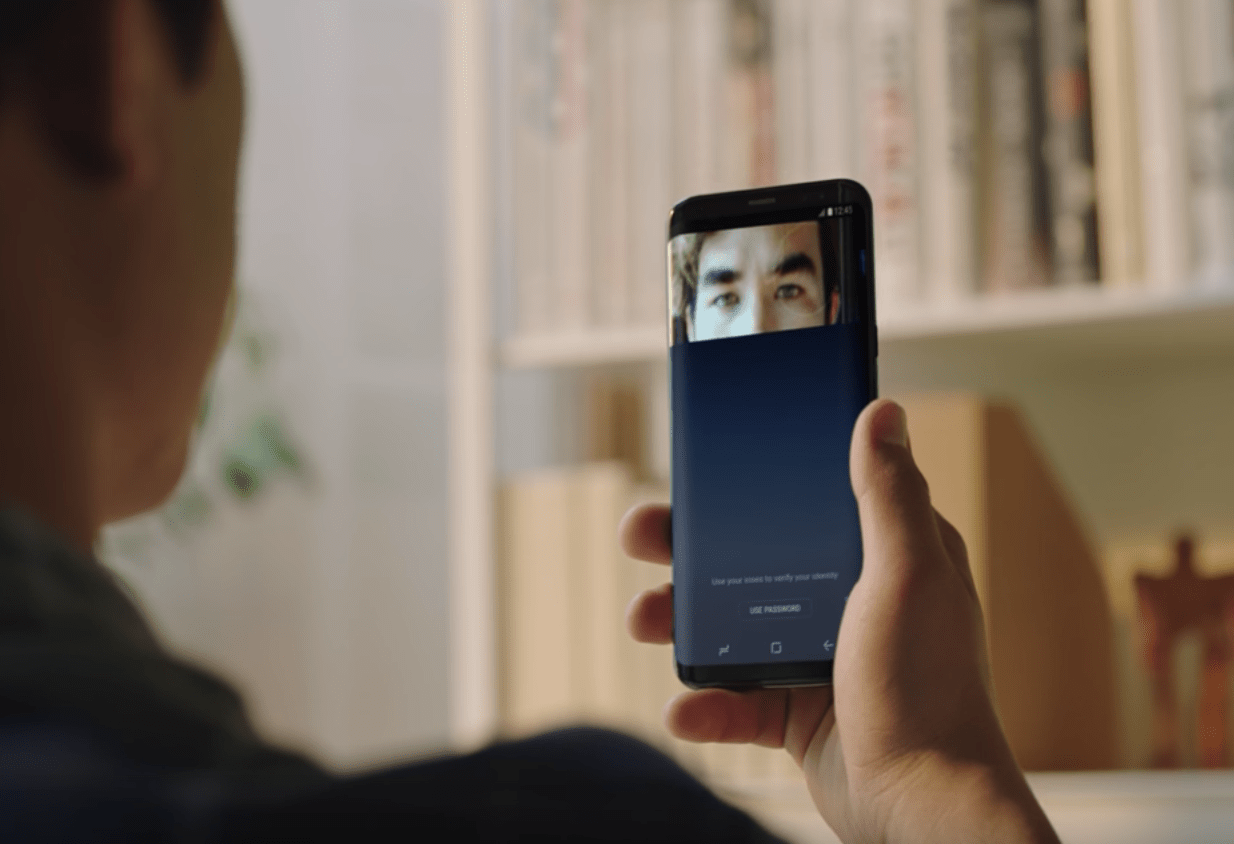 Image of new Iris and Facial scanning on the Samsung Galaxy S8