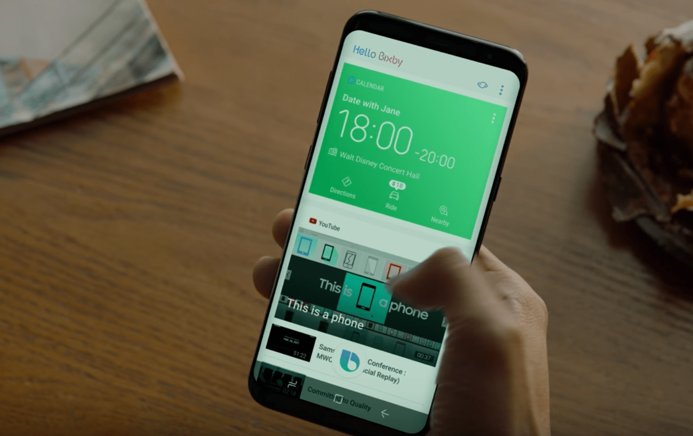 Image of Samsung's new personal assistant software 'Bixly'