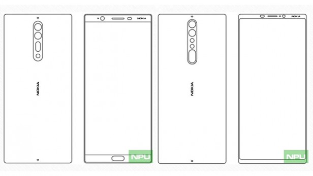Leaked image of the rumoured design of the Nokia 8 and Nokia 9