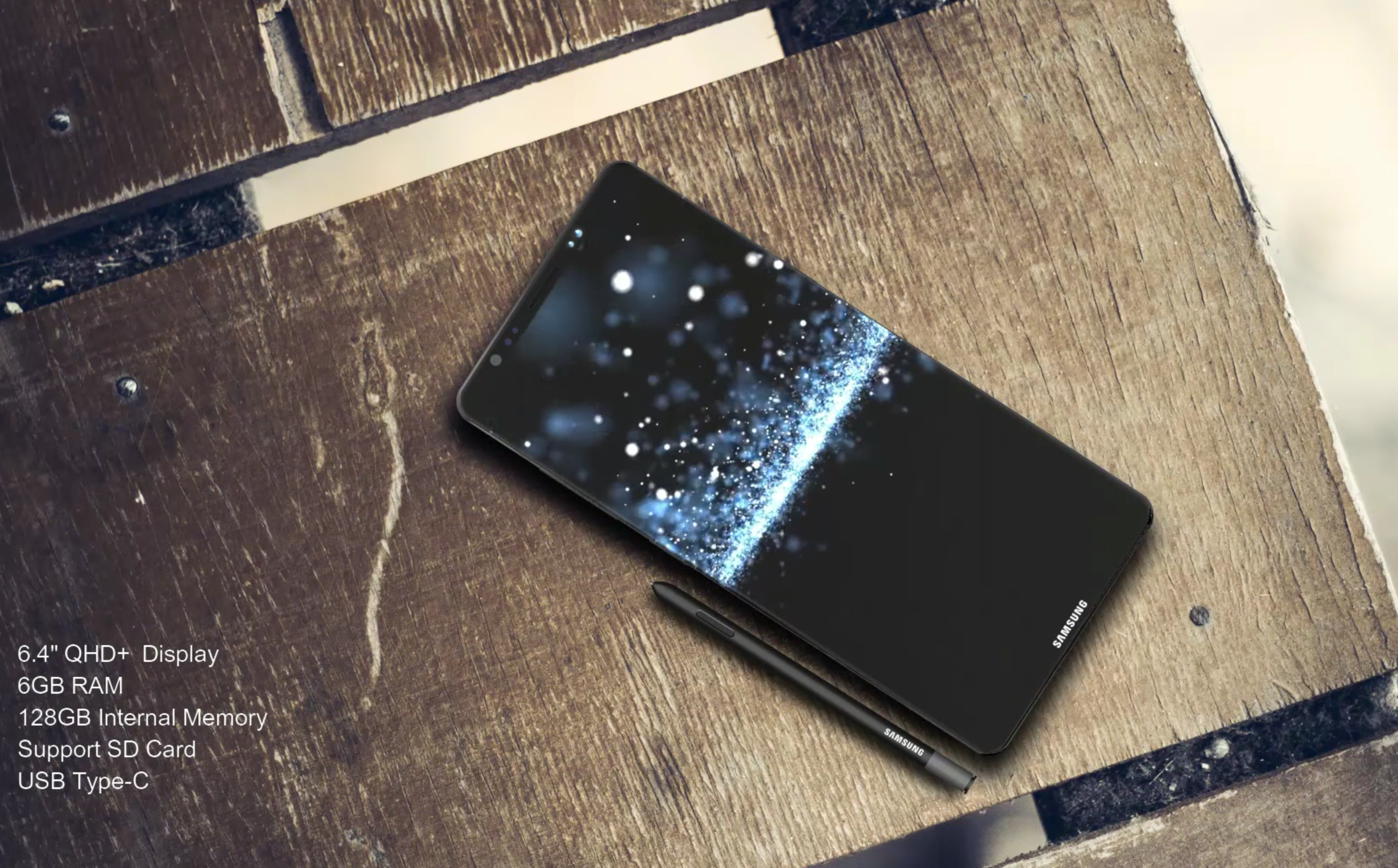 A concept image of the Samsung Galaxy Note 8