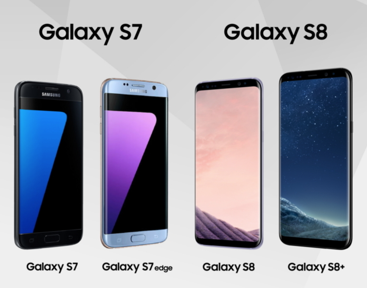 Samsung Releases Official Spec Comparison For Galaxy S7 and Galaxy S8