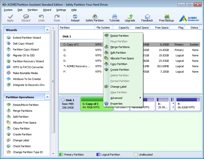 AOMEI Partition Assistant 6.3 Image 2