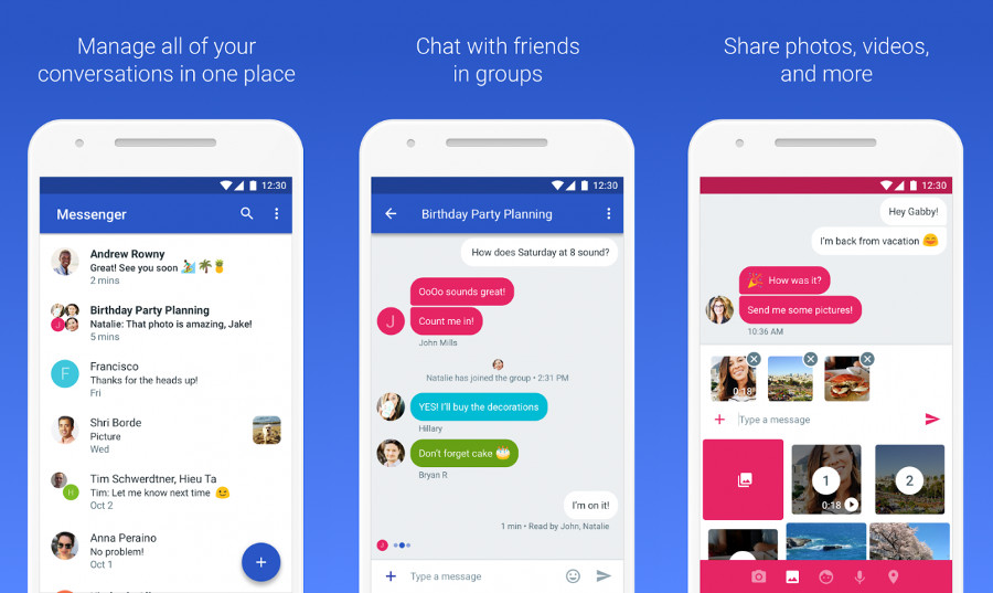Chat will support high quality photo sharing and creation of groups
