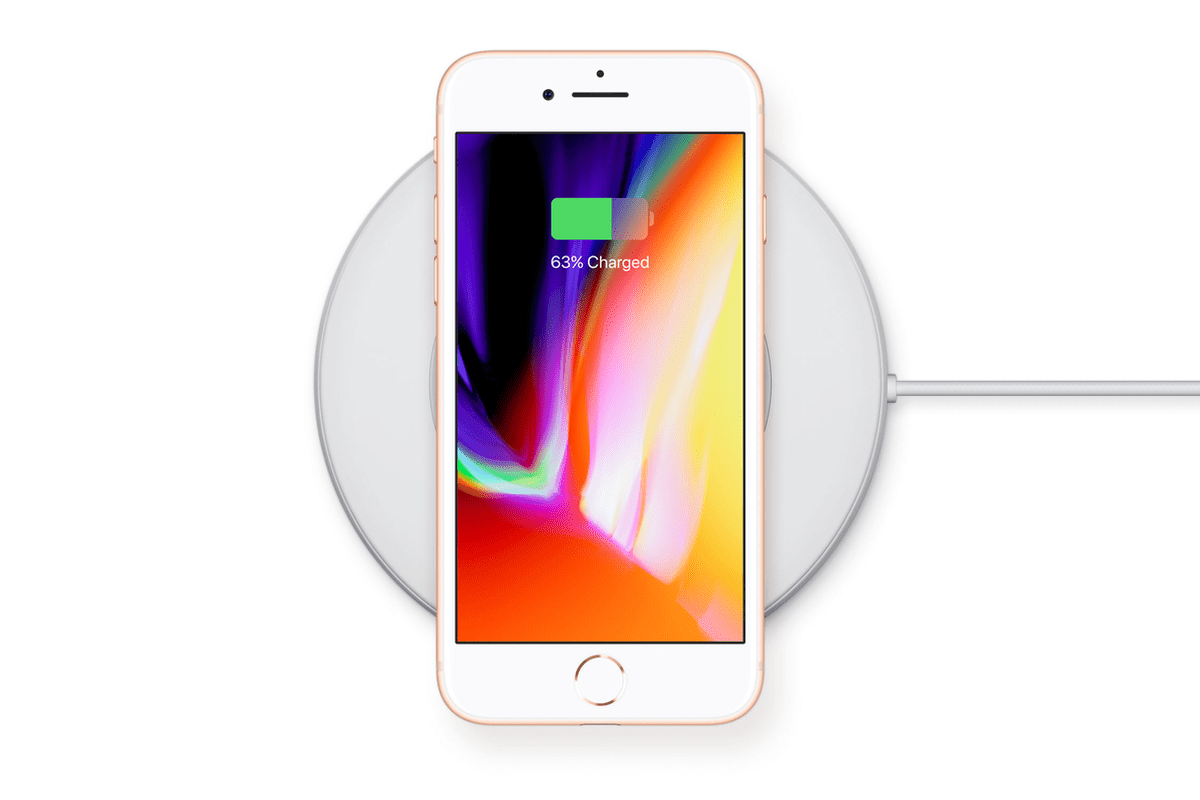 The iPhone 8 supports wireless charging
