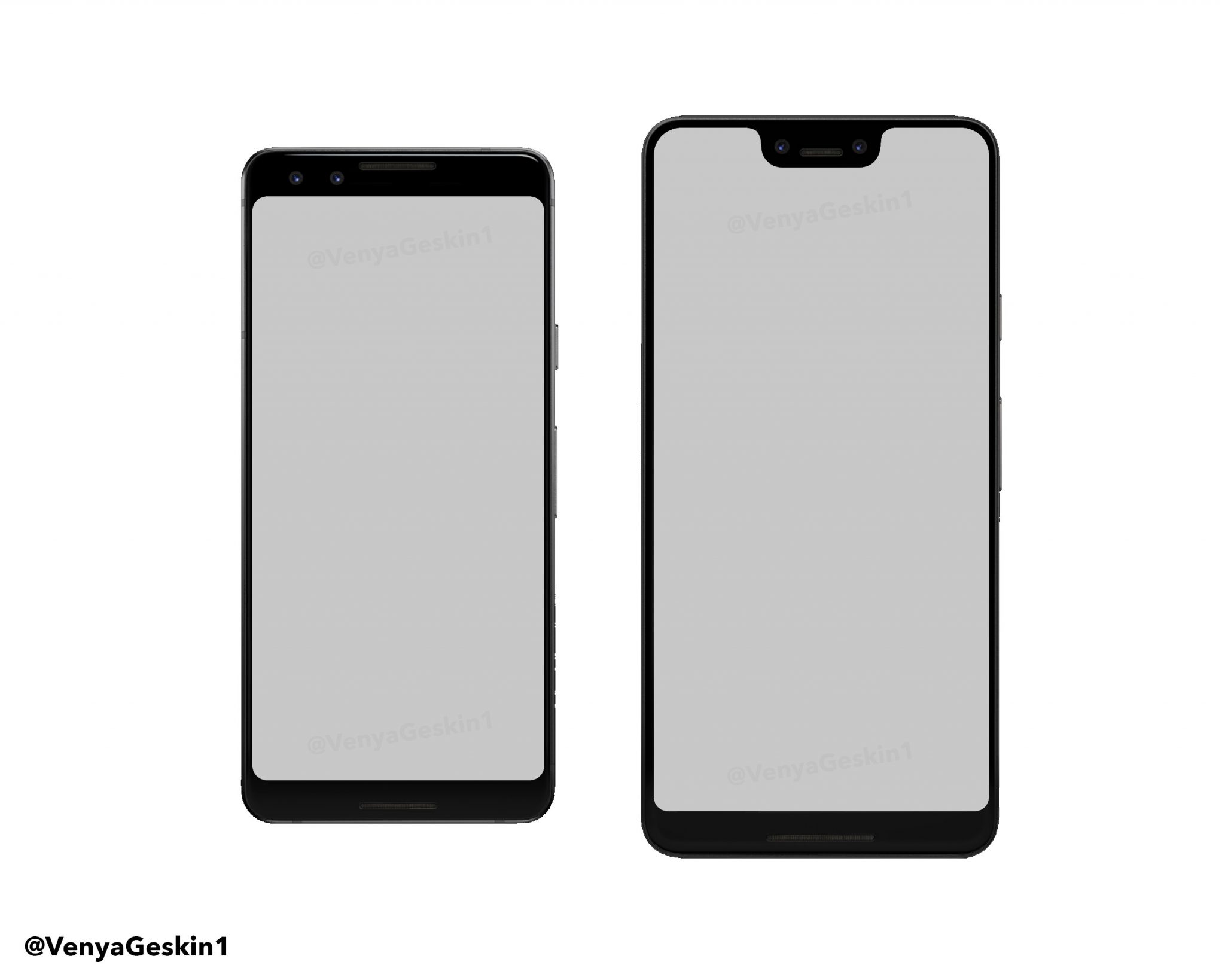 pixel 3 leaks shows the notch