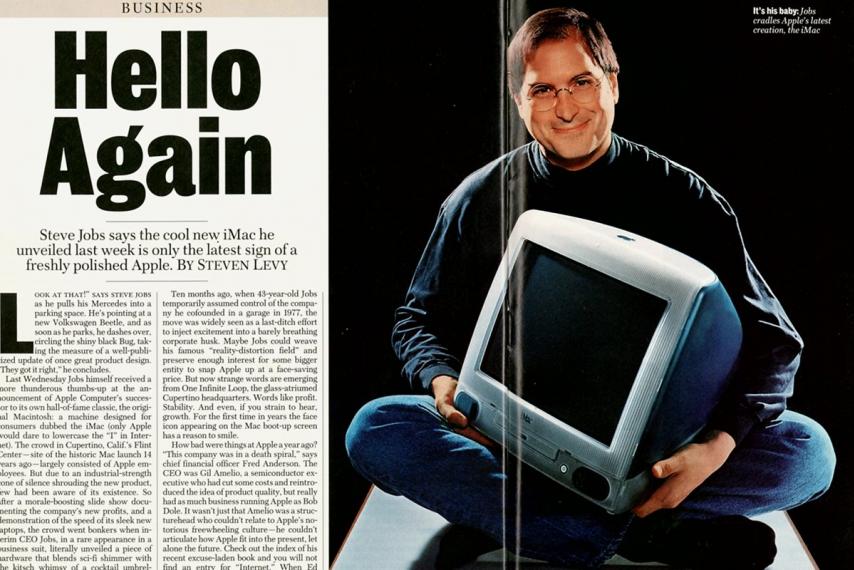 Steve Jobs featured in a mag