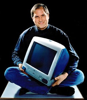 Steve Jobs with the iMac