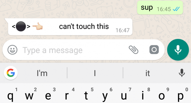 The message that causes WhatsApp to crash